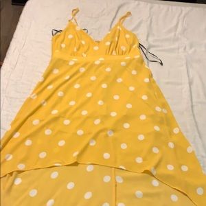 Hi lo polka dot dress